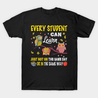 Every Student Can Learn Cute Owl Student Teacher T-Shirt